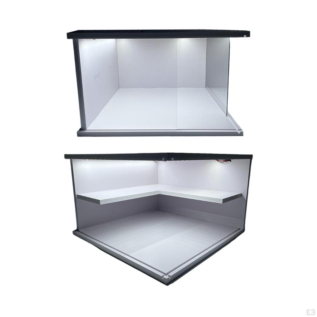 Diecast Auto Vitrinenständer Handwerk mit Sockel Klare Vitrine LED für Schmuck Handwerk