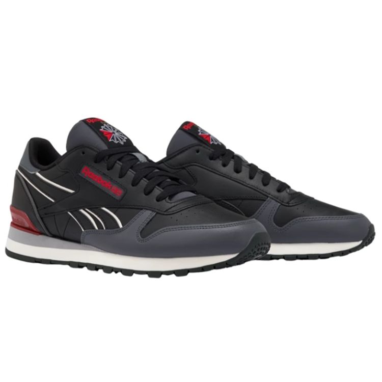 Reebok Pince en Cuir Classique Unisexe Blanc Noir 100074395