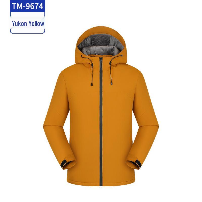 Customized Windproof Hooded Work Jacket with Logo and Embroidered Graphics