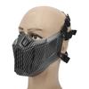 Skull Half Face Cover Guard Tactics Mouth Nose Protection Shield Carbon Fiber Texture for CS Outdoor Game