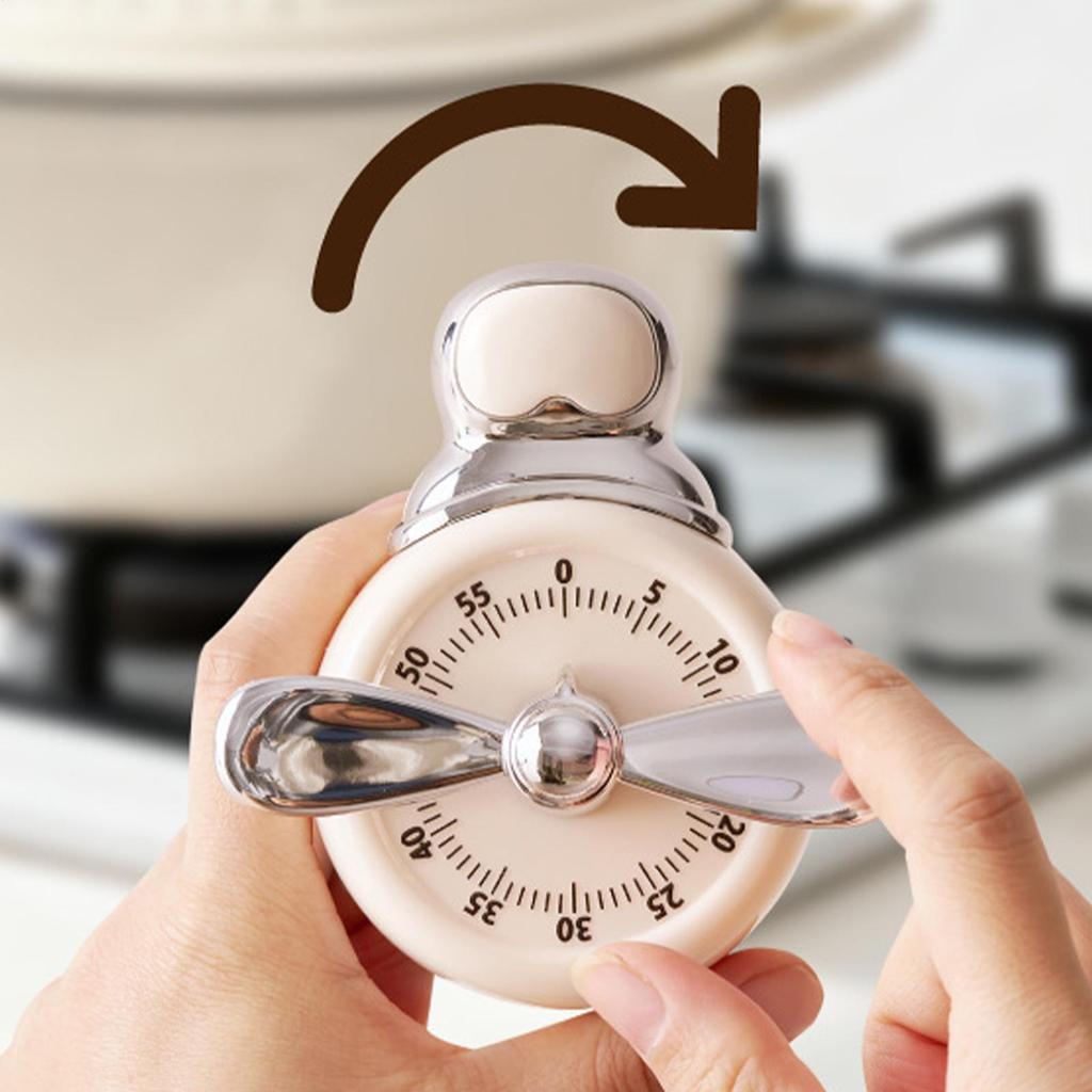 Magnetic Kitchen Timer No Batteries Required Countdown Clock Manual Countdown Timer with Loud Alarm for Cooking Baking Home