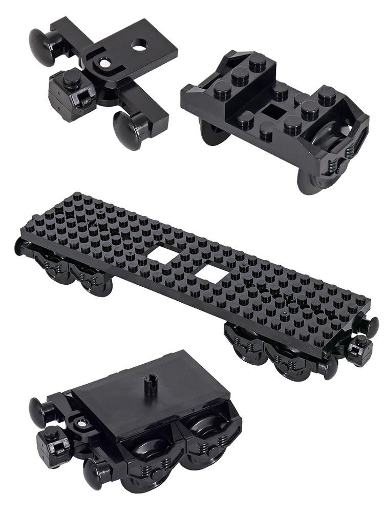 MOC Stadt Kreative Idee Zug Basis Rad Drehgestell Bausteine Ziegel Zusammengebaut DIY Spielzeug für Kinder Weihnachtsgeschenke