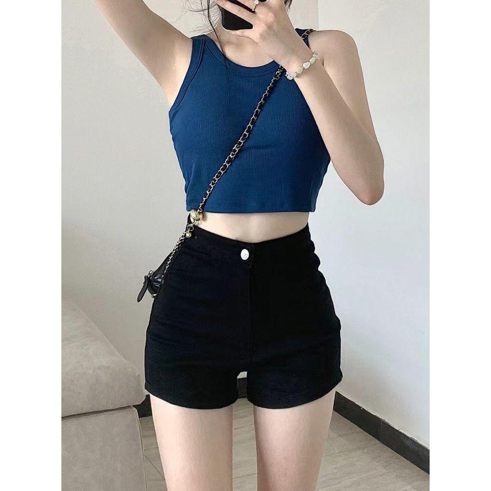 Five-Minute High-Waisted Denim Shorts for Women - Slimming, Loose, A-Line Wide-Leg Capris (Summer 2026)