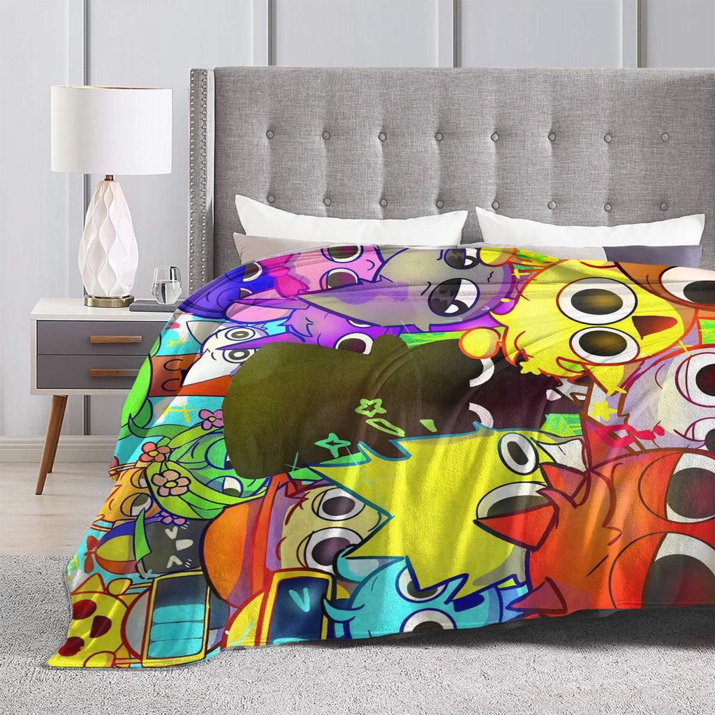 Sprunki Game Musica Horror Coperta in Pile Coperta per Casa Viaggio Scaldacollo Caldo,