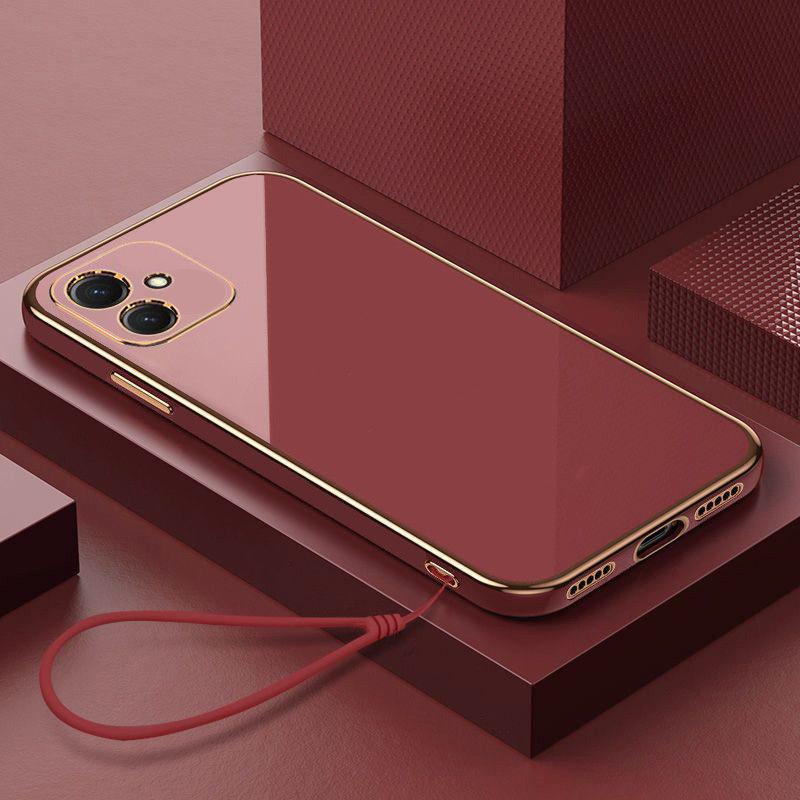 Pro Samsung Galaxy A05 Pouzdro Samsung SM-A055F Pouzdro na telefon Rovný okraj Galvanické pokovování Nárazuvzdorný Silikonový Zadní Měkký Kryt