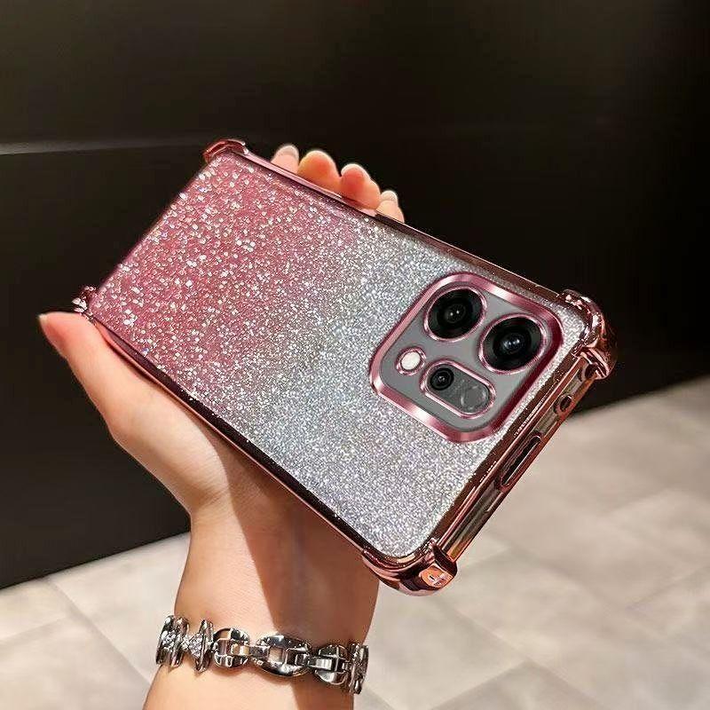 

Fashion Glitter Clear Phone Case for Reno 15 14 13 Pro Max F OPPO A6X A5X A3X A80 A60 A40/M Four Corner Shockproof Protect Cover Reno 13F 4G 5G