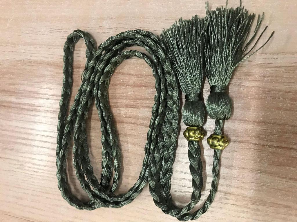 Damesleren riem in Koreaanse stijl met strik en kwastje tailleketting