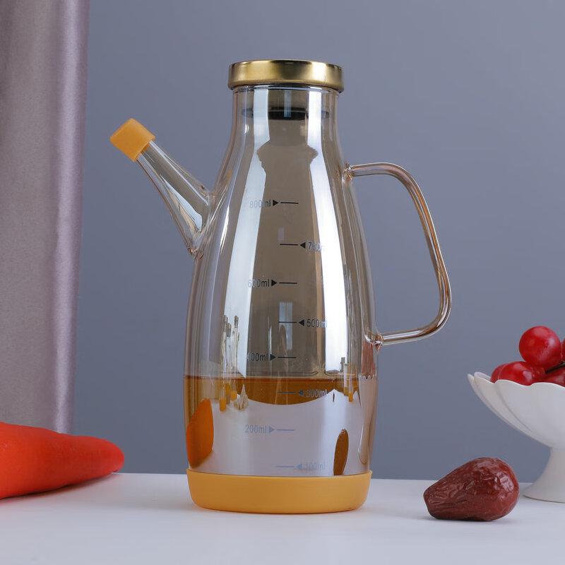 Shougu Non-Drip Glass Oil Dispenser with Stainless Steel Lid