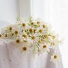 5 Heads Artificial Flower Chamomile Simulation Small Daisy Wedding Home Festival Vase DIY Photography Decoration Prop Table Yard