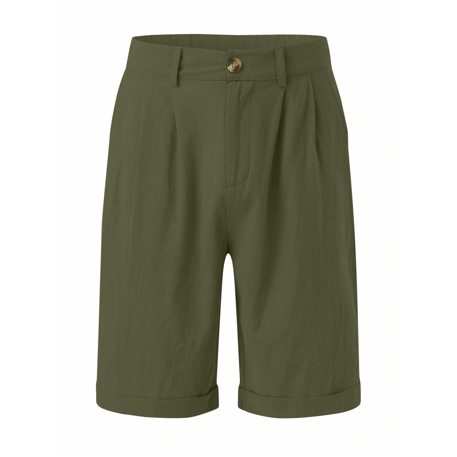 Мужские спортивные хлопковые льняные повседневные свободные шорты Повседневные пижамы — фото 5