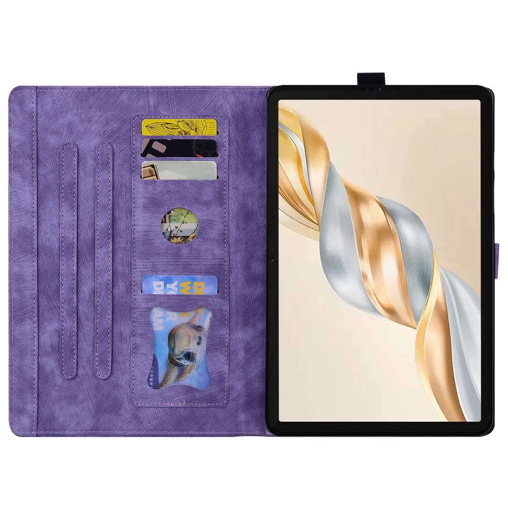 Pentru Husă Honor Pad X9a/Pad X9 Pro, Sloturi pentru Carduri, Piele, Suport Tabletă, Husă Folio, Floare, Pisică