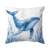Pcs Light Blue Ocean Watercolor Series Patterns Single Sided Printed Cushion Coverfor Home Decoration