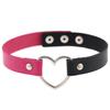 Punk Leather Neck Chain Collar Heart Love Jewelry Female Neck Clavicle Chain