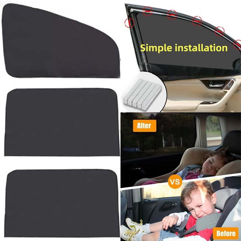 Magnetische Auto Zijruit Zonnescherm UV Bescherming Gordijn Gaas Zonneklep Zomer Beschermingsfolie voor Voertuigruiten