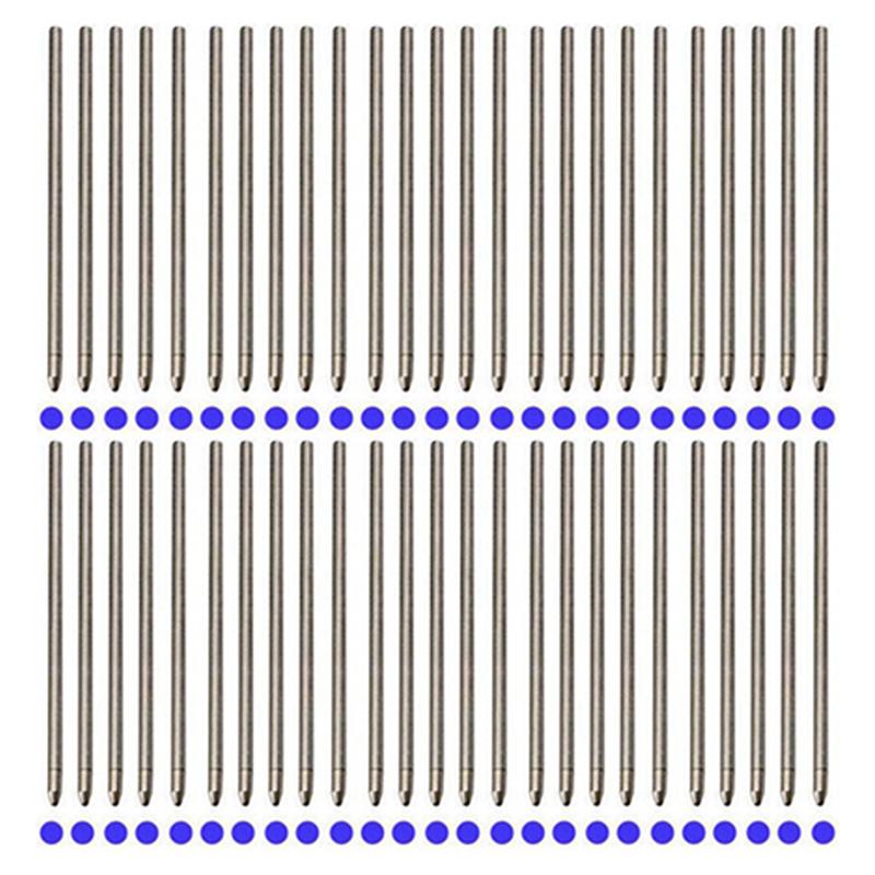 5/10/50 PCS 67mm Pen Refill Metal Ballpoint Pen Refills Office School Supplies Stationery Gifts Blue Black Pen Refills