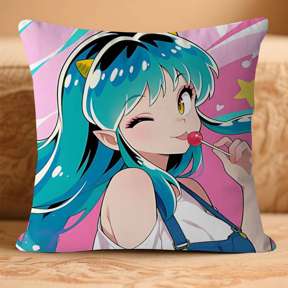 

UruseiS Anime Y-Yatsura Pillow Case Removable Washable Cushion Cover – All-Season Soft Linen 16x16Inch