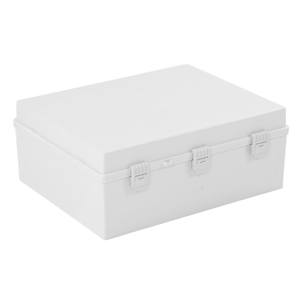 Electrical Junction Box Plastic Buckle Waterproof Project Box Electrical Enclosure with Grey Cover Mounting Plate
