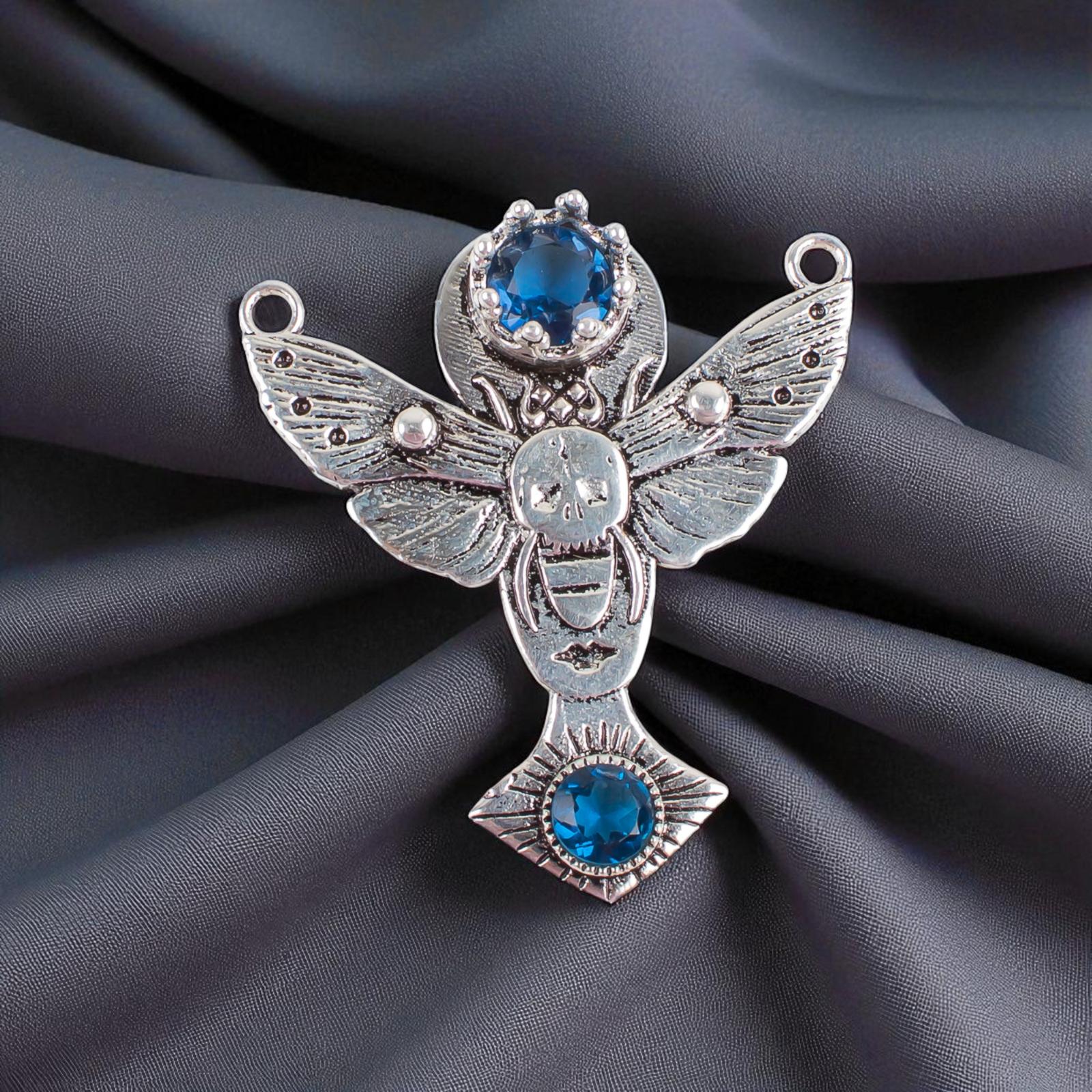 

London Blue Topaz Gemstone 925 Sterling Silver Jewelry Pendant 1.5 Gift For Her CP-10-5