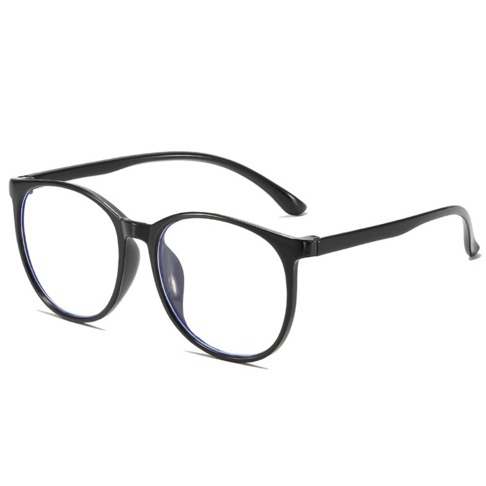 

Fashion Transparent Large Frame Computer Glasses Women Classic Oval Anti Blue Light Optical Spectacle Plain Glasses For Female чорний