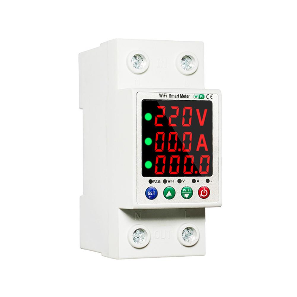 WiFi Automatic Reclosure  or Intelligent Metering Breaker Digital Display Reclosing   Overload Overvoltage Undervoltage Current Limiti