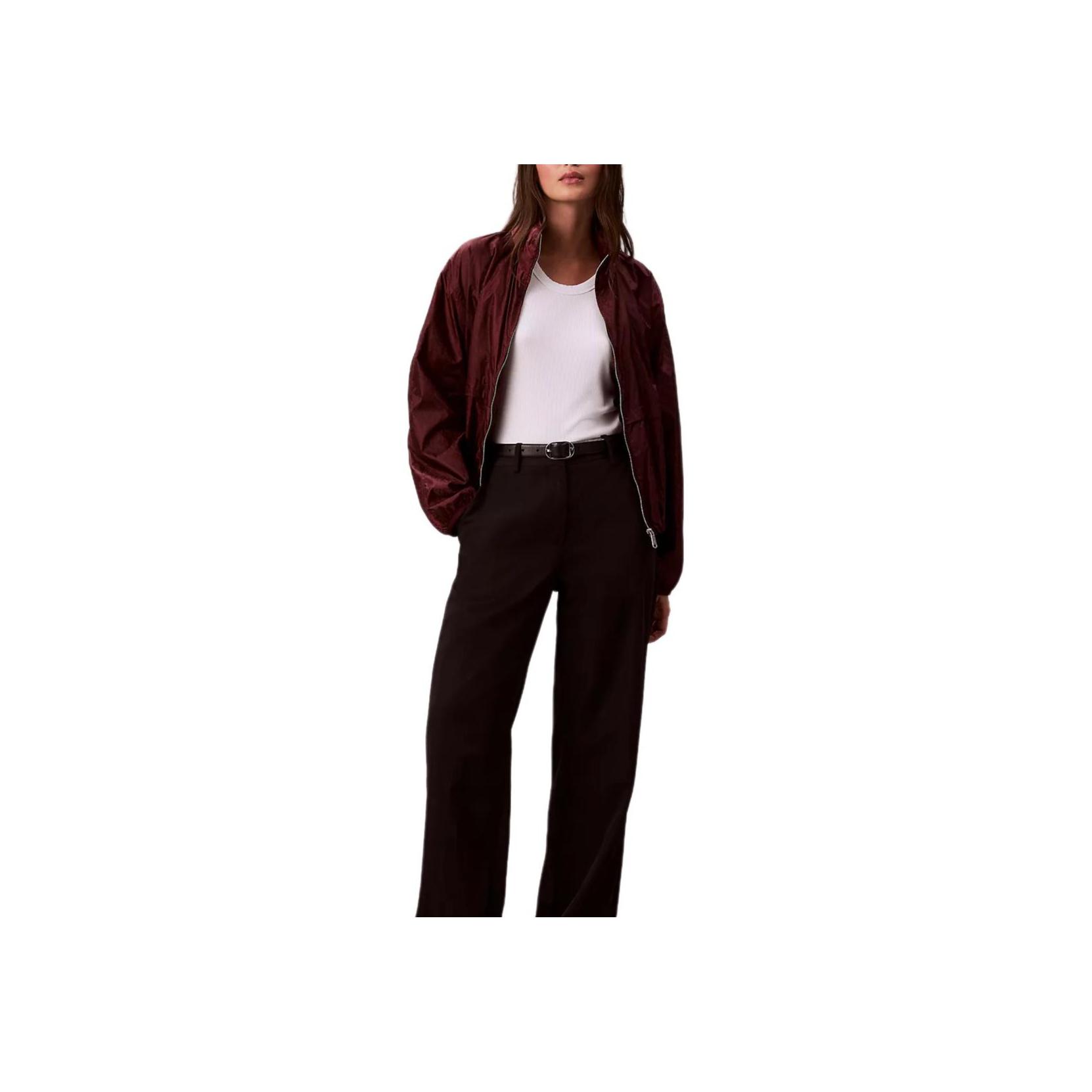 Calvin Klein Casual Stand Collar Loose Waterproof Long Sleeve Jacket Women jackets 47E597G-2LN L
