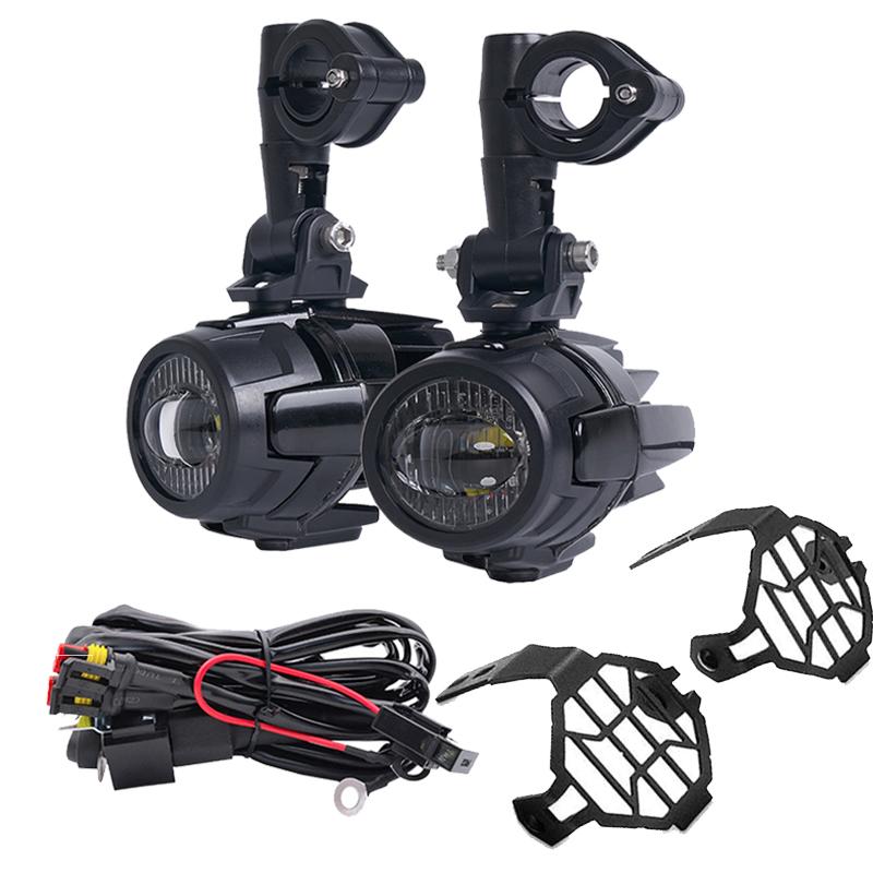 Motorcycle LED Auxiliary Light Driving Fog Lamp DRL Yellow Light Turn Signal Light only White light