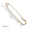 Simple Imitation Pearl Beaded Brooch for Women's Classic Casual Jewelry Clothing Accessories