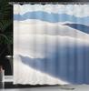 Desert Sand Dunes Shower Curtain Mountain Landscape Nature Art Blue Sky Bath Decor Waterproof Fabric Minimalist Design Home