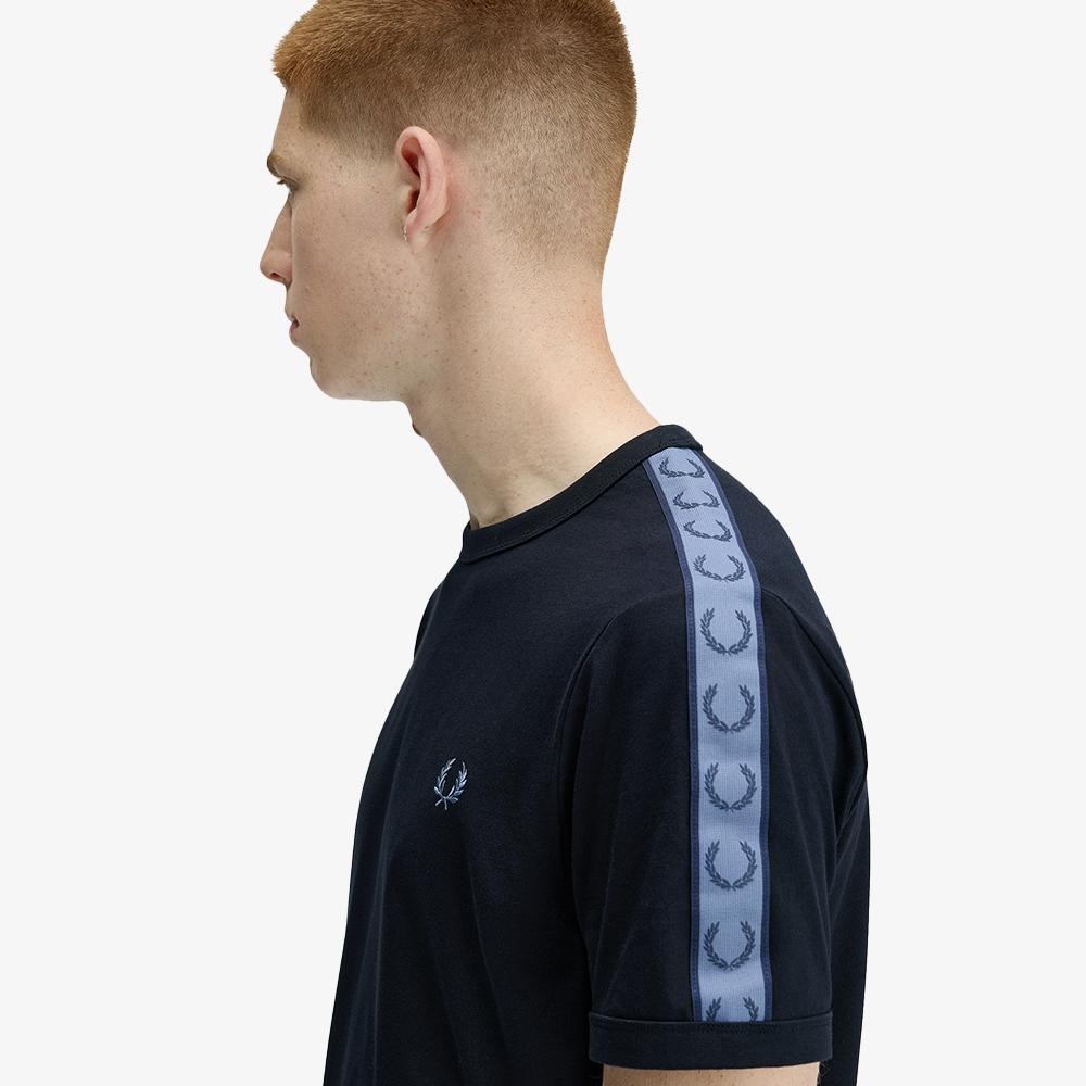 Fred Perry [Sport] Contrast Tape Ringer T-Shirt - Navy/Ace Blue Afpm2614613-29B