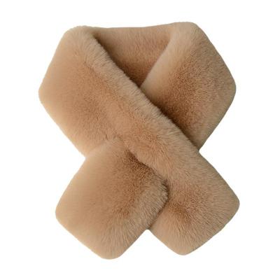 Eenvoudige Pluche Sjaal van Faux Konijnenbont – Veelzijdige Winter Nekbeschermer en Warme Kraag