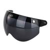 Visores Universales para Motocicletas Estilo Piloto Retro Estándar de 3 Botones de Presión Abatibles Hacia Arriba Abajo Casco Abierto Parabrisas Duradero