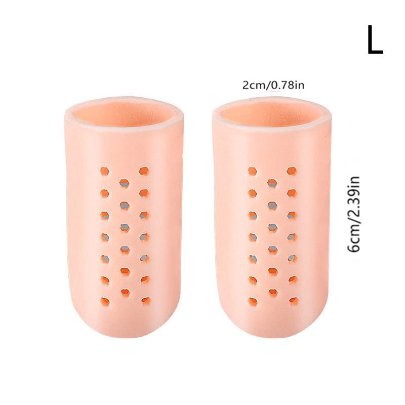 2Pcs Silicone Gel Little Toe Tube Corns Blisters Protector Anti-abrasion Gel Bunion Toe Finger Protection Gel Sleeve Foot Care