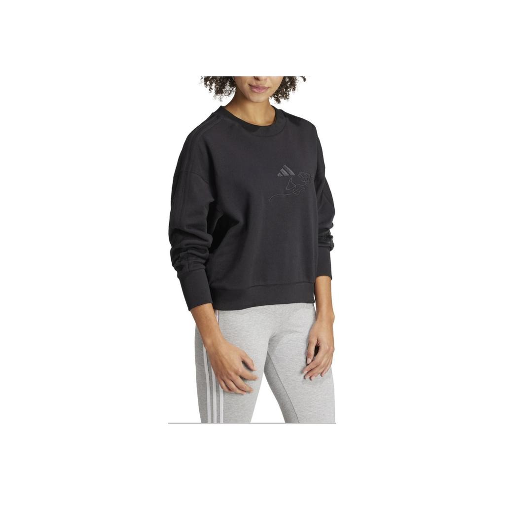 Adidas Casual Round Neck Long Sleeve Pullover Sweatshirt Women Sweatshirt Black JI9100