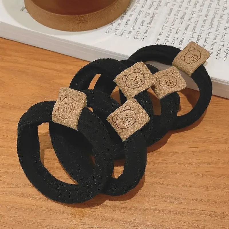 Elastic Seamless Bear Headband: Durable Hair Tie & Towel Ring