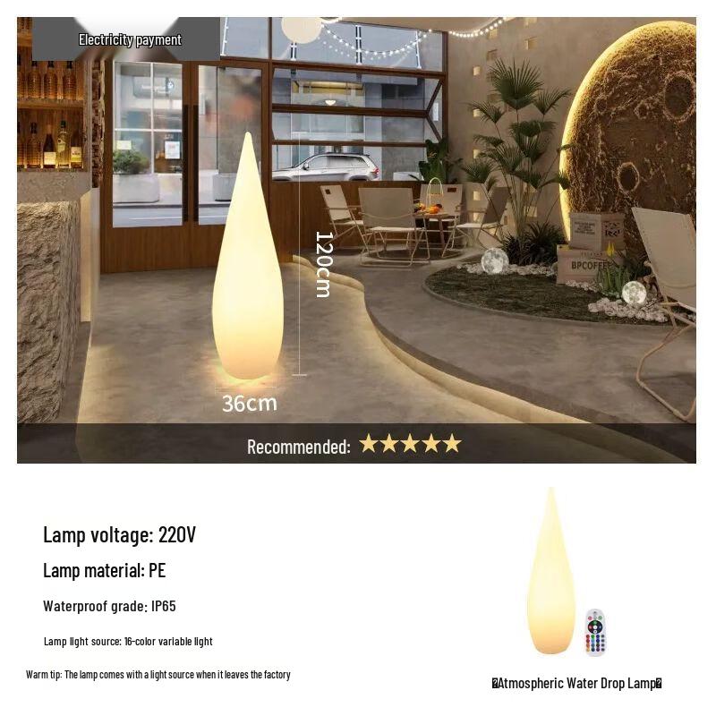 Outdoor Solar Water Drop Ambient Lamp