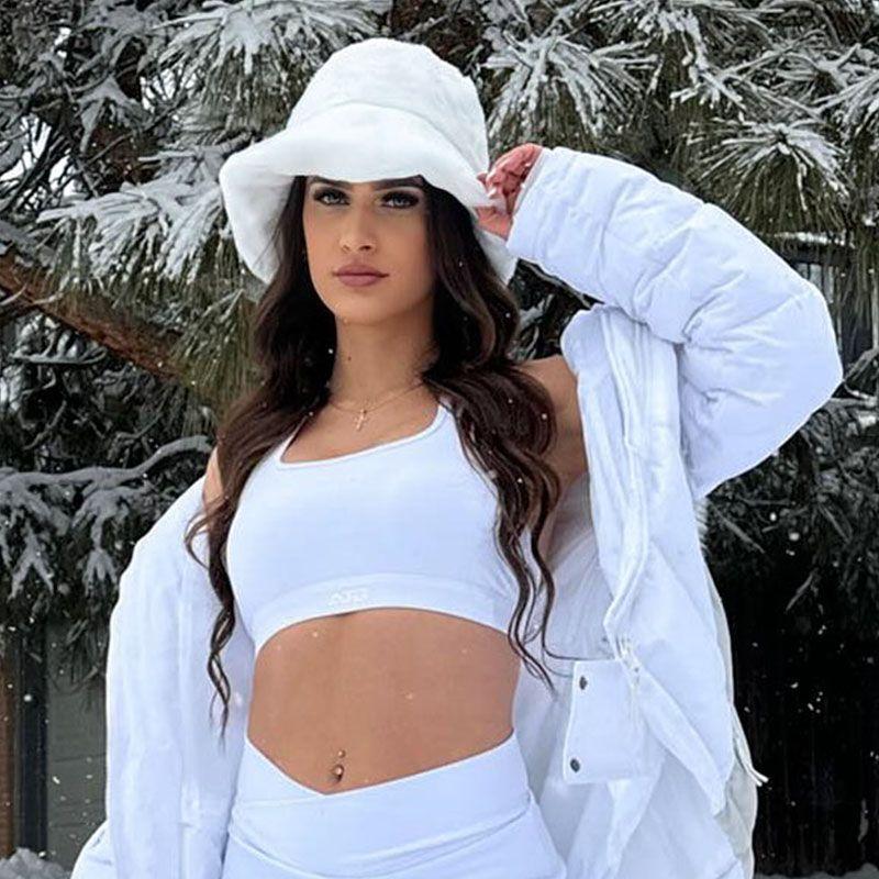 

Irongirl Workout Bra Women s Bubble Wrap Sports Beautiful Vest Outwear Push-up Running High Strength Anti-Sagging Underwear XL White