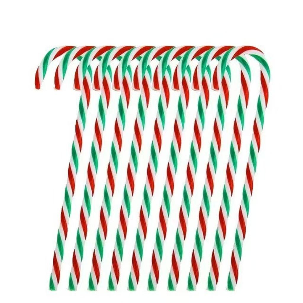 Christmas Hanging Ornament Glossy Xmas Tree Ornament Acrylic Candy Cane Ornament Lightweight Christmas Tree Hanging Decoration