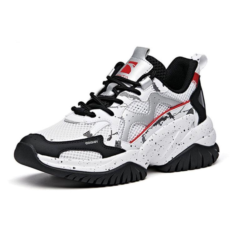 ANTA Women's Retro Chunky Dad Shoes White Black Red 922027033-4