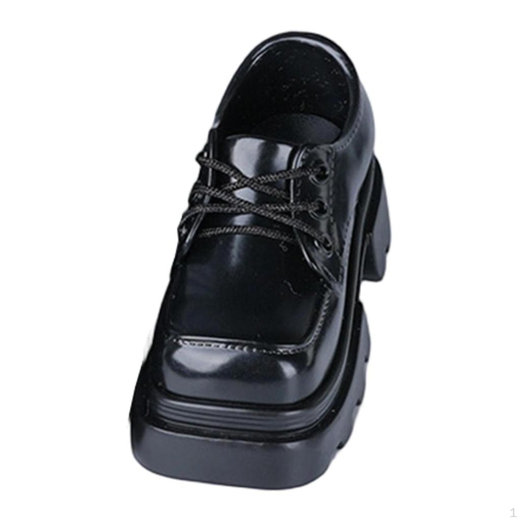 2Pcs 1/4 Scale Doll Shoes Action Figure Footwear Daily PVC Square Toe for Fancy Dress Toy