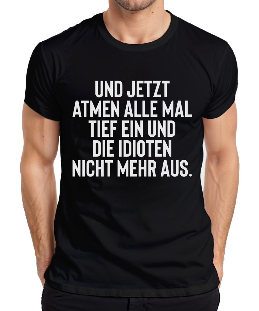 All Inhale Deep Idiots Hold Breath Sarcasm Irony Gag Unisexs Tshirt