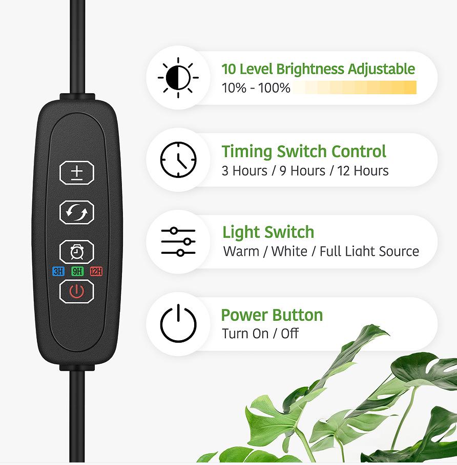 60W Full Aluminum Spliced Floor Plant Grow Light for Succulents and Green Plants