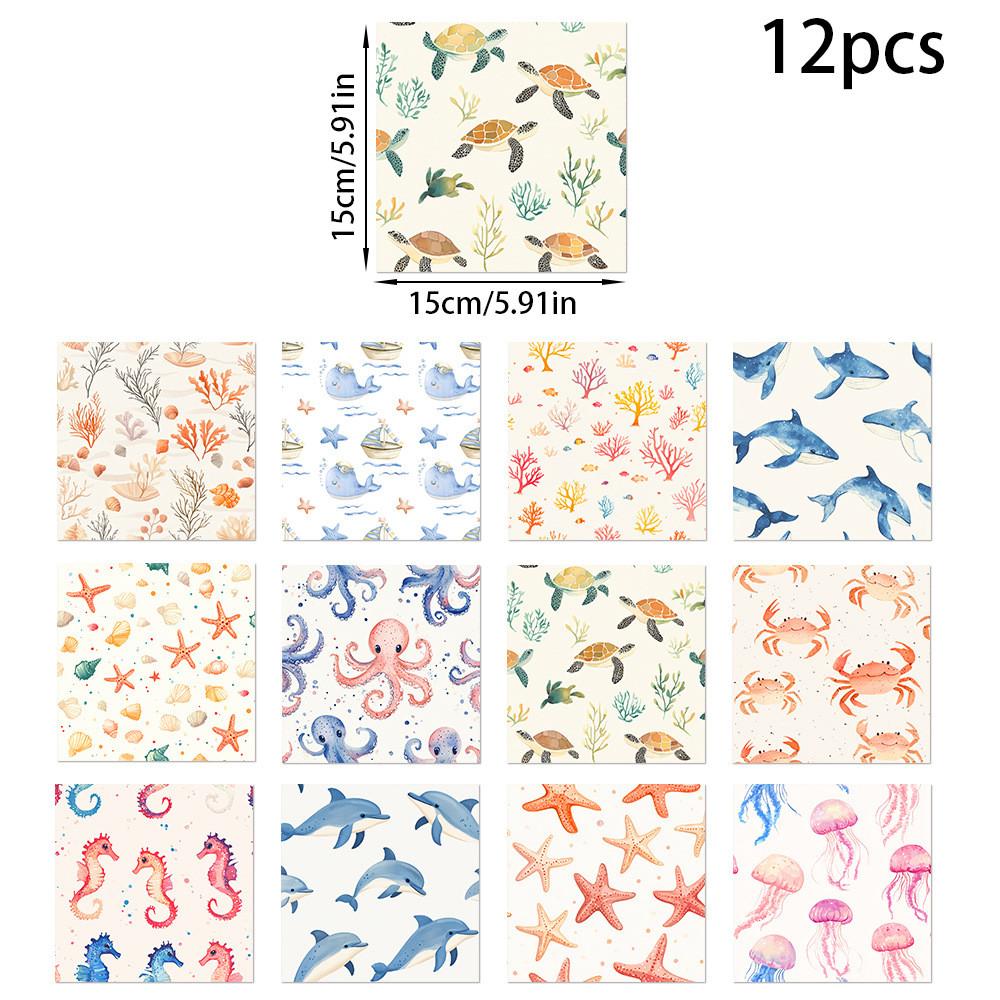 Marine Creatures Flamingos Ice Cream Patterns Gifts Decorative Packaging Paper