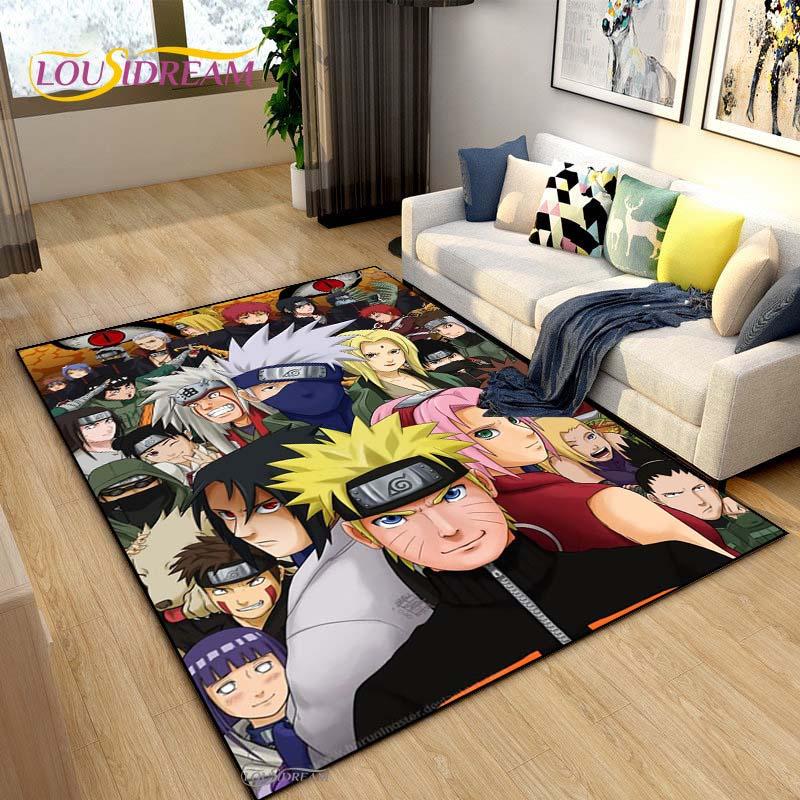Bandai Naruto Cartoon Anime Carpet for Living Room Bedroom Cute Rugs Kitchen Door Kids Un-slip Floor Mats Alfombra Birthday Gift