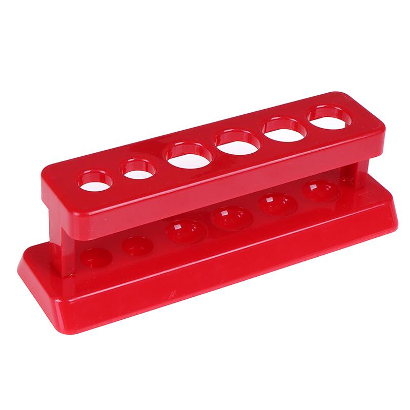 Laboratory Test Tube Holder 6 Hole Plastic Rack Red Stand Burette Stand Shelf