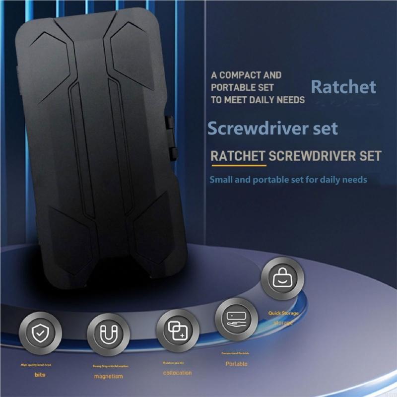 79 In 1 Precisions Ratcheting Screwdriver Set Featuring High Strength Mechanism And Comfortable Grip Handle M4YD