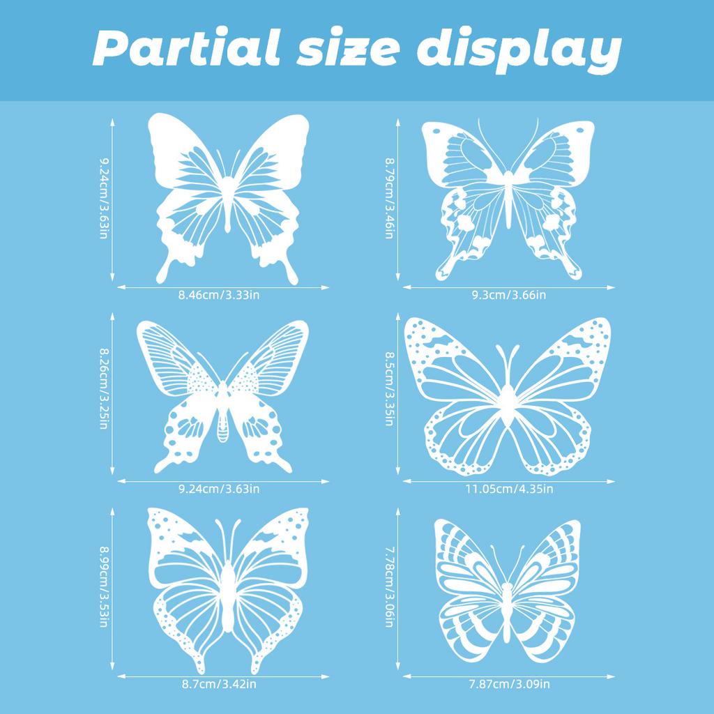 Spring 2026 White Butterfly Hummingbird Flower Static Cling Window Stickers No Residue Decorative Safety
