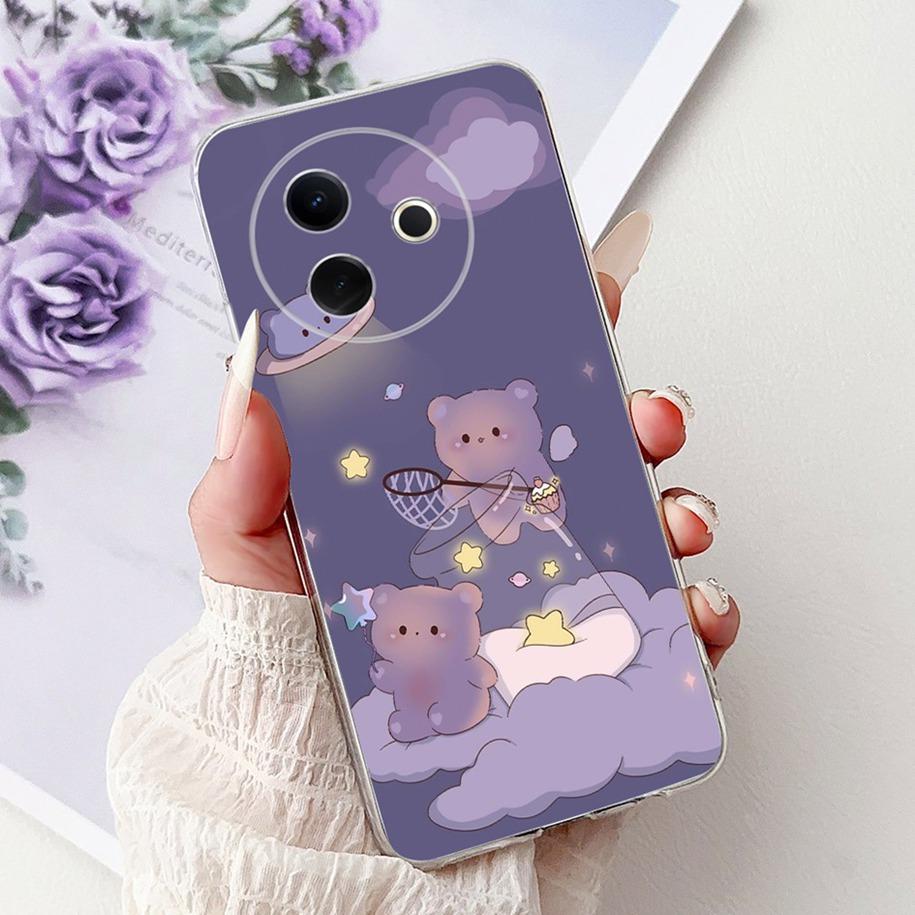 Hülle Für Vivo Y39 Y300i 5G Cover V2436 V2444A Neue Mode Blume Schmetterling Weiches Silikon Klare Hülle Für VivoY39 VivoY300i Funda