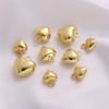 14K Gold-filled Heart-Shaped Pendant Charm for DIY Bracelet/Necklace - Real Gold, Shiny, Color-Preserving.