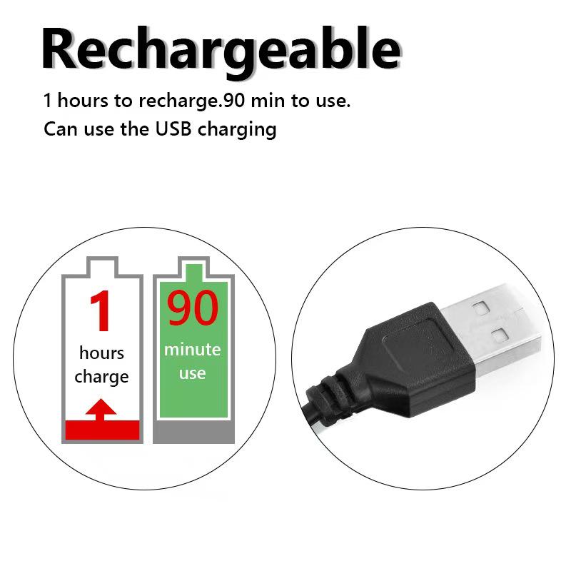 Multifunctional USB Rechargeable 5-in-1 Electric Shaver with Washable Razor & Bald Head Blade