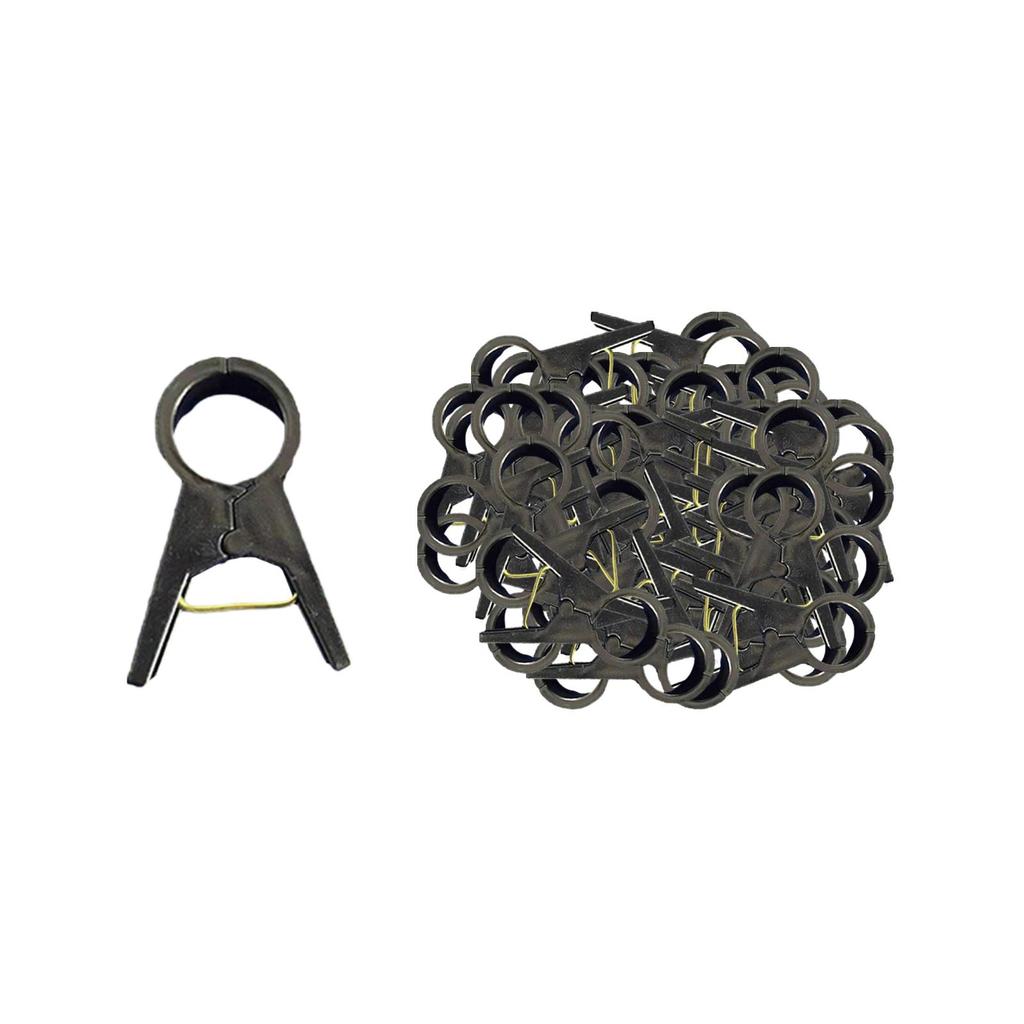100 Pieces Plant Support Clips Cucumber Grow Upright Trellis Clips Flower Plant Clamps Flower Vine Stem Clips for Roses